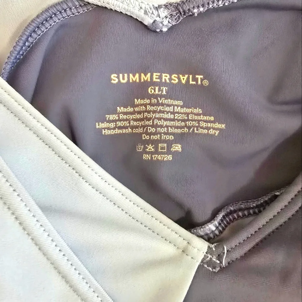 Summersalt Long Torso Perfect Wrap One-Piece – Size 6 LT | Sky & Blue Mountain - Picture 12 of 13